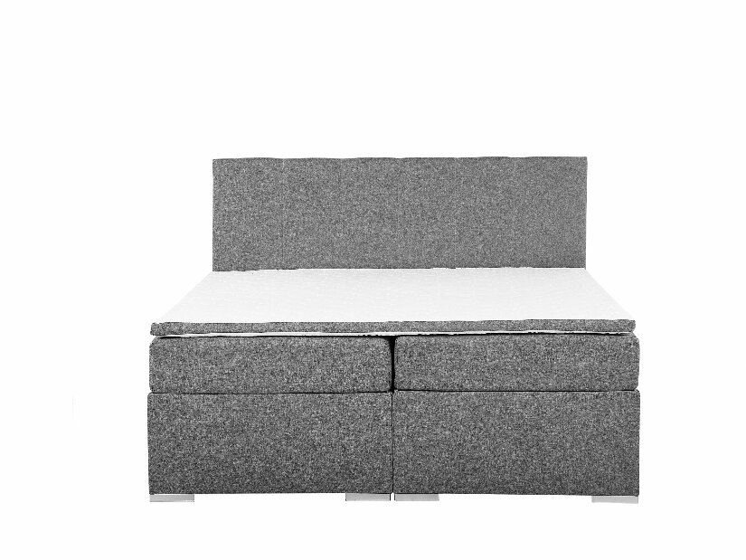 Manželská posteľ Boxspring 180 cm LORRO (s matracmi) (sivá)