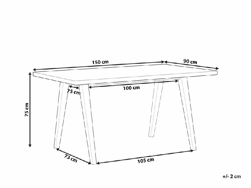 Jedálenský stôl Lenza (svetlé drevo + biela)