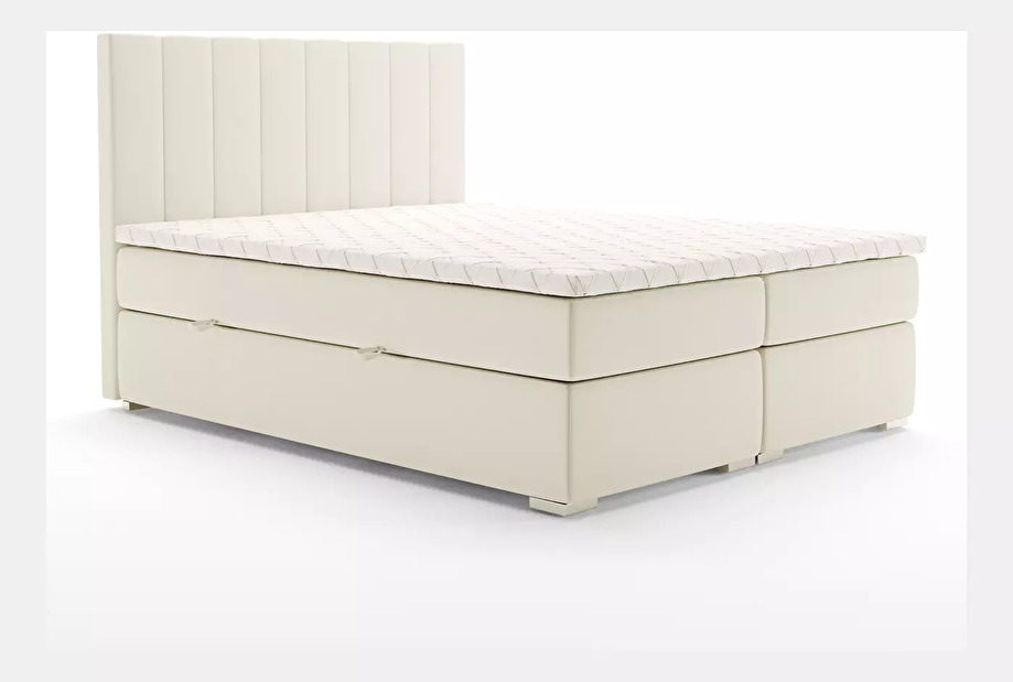 Kontinentálna posteľ 200x200 cm Rdest (béžová) *výpredaj