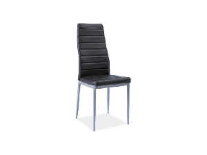 Jedálenská stolička Harold (čierna + hliník)