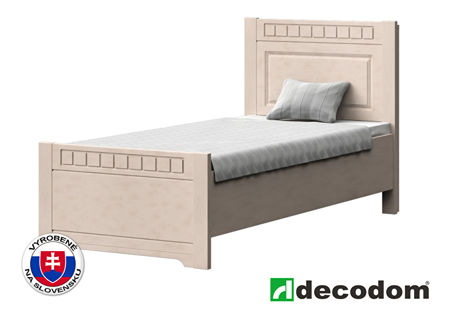 Jednolôžková posteľ 90 cm Decodom Lirot Typ P-90 (vanilka patina)