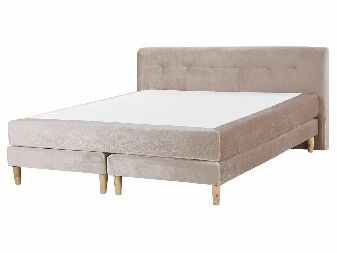 Manželská posteľ 160 cm MARIASSE (béžová) (s roštom)