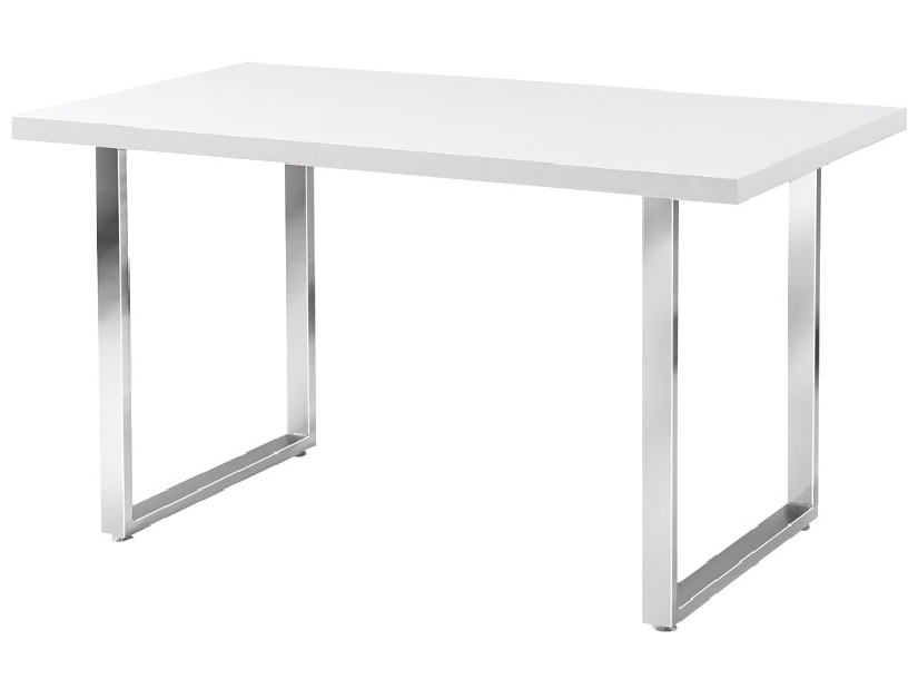 Jedálenský stôl Reatha (biela + chrómová) (pre 4 osoby)