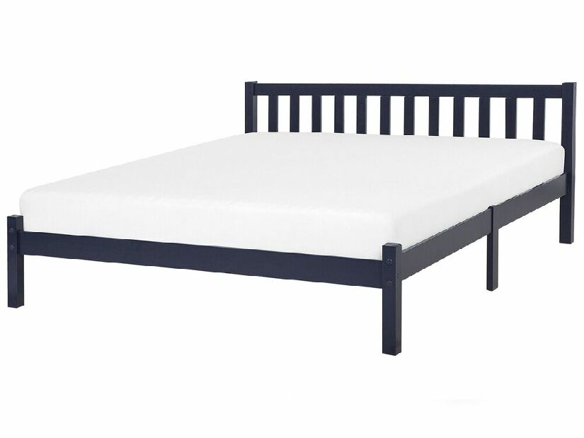Manželská posteľ 180 cm FLORIS (s roštom) (modrá)