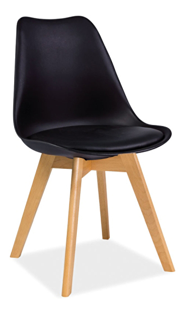 Jedálenská stolička Kim (čierna + buk)