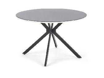 Jedálenský stôl Aretha (biela + lesklá čierna)