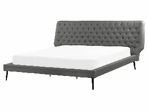 Manželská posteľ 160 cm ESONNA (s roštom) (sivá)