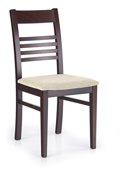 Jedálenská stolička JULIUSZ Orech tmavý + Torent beige