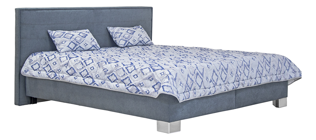 Manželská posteľ 160 cm Blanár Oliver (sivá) (s roštami a matracmi Ivana)