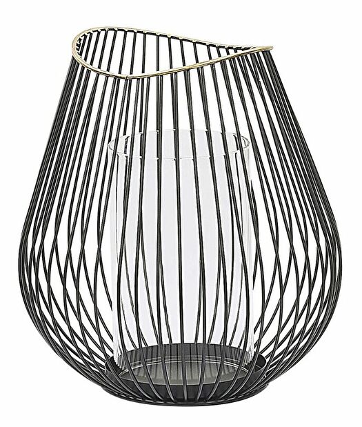 Dekoratívny lampáš TARTON (čierna)
