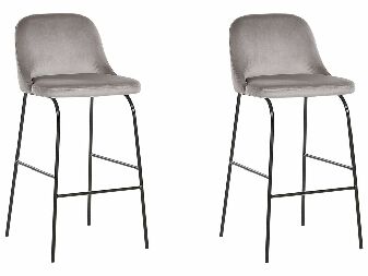 Set 2 ks. barových stoličiek NEKKE (sivá)