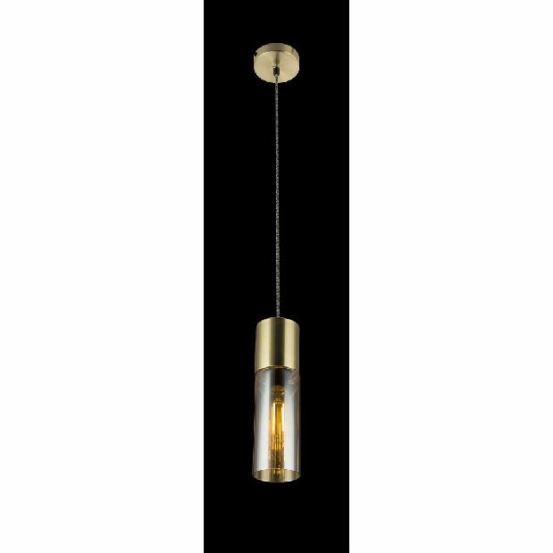 Závesné svietidlo Annika 21000HM (moderné/dizajnové) (zlatá matná + jantár)