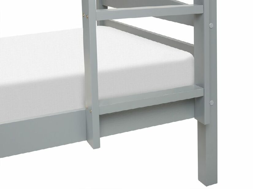 Poschodová posteľ 90 cm Reggeton (sivá) (s roštom a úložným priestorom)