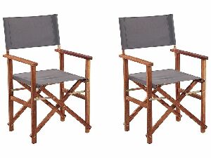 Set 2 ks. záhradných stoličiek Carli (tmavé drevo)