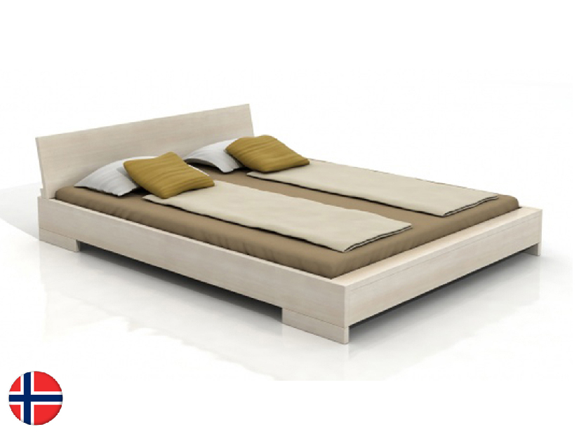Manželská posteľ 160 cm Naturlig Lekanger (borovica) (s roštom)