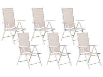 Set 6 ks záhradných stoličiek Cupid (béžová)