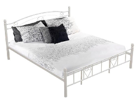 Manželská posteľ 180 cm Birdie (biela)