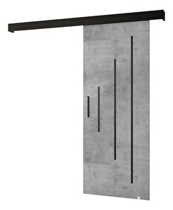 Posuvné dvere 90 cm Sharlene Y (betón + čierna matná + čierna)