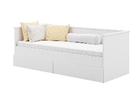 Rozkladacia detská posteľ 200x80-160 cm Henrieta (s roštom a matracom) (biela)