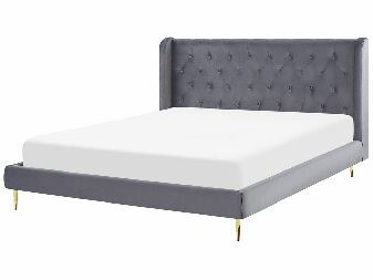 Manželská posteľ 180 cm Flora (sivá) (s roštom)