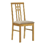 Jedálenská stolička Sylris (dub sonoma + krémová)