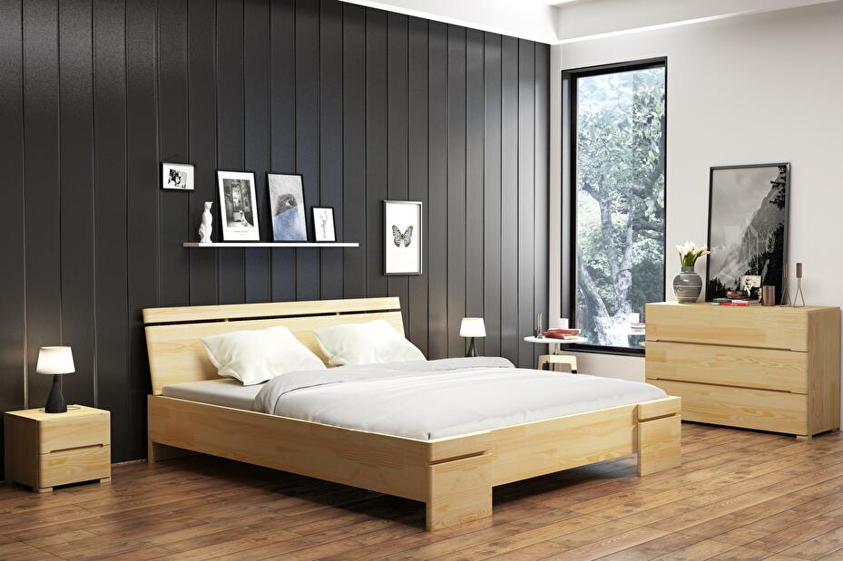 Manželská posteľ 180 cm Naturlig Bavergen Maxi ST (borovica) (s roštom a úl. priestorom)