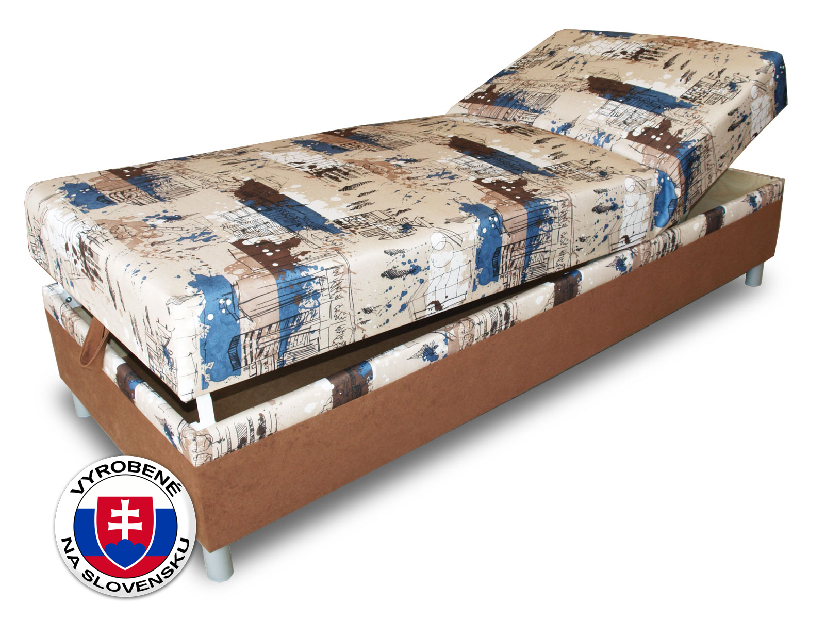 Jednolôžková posteľ (váľanda) 80 cm Benab Rafael Steel (s roštom a matracom)