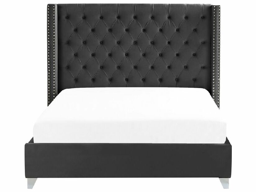 Manželská posteľ 180 cm Lubbka (čierna) (s roštom)
