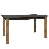 Jedálenský stôl Modestus (dub lefkas tmavý + smooth sivý)