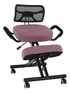 Ergonomická kancelárska stolička Rusu (ružová + čierna)