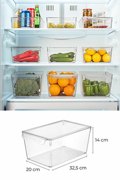 Organizér do chladničky (3 ks.) Fresco 731 (priehľadná)