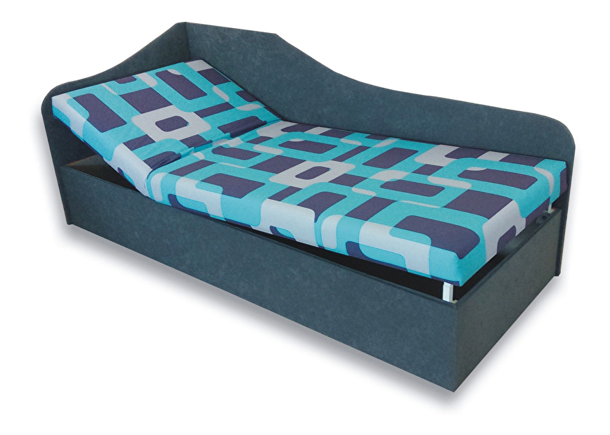 Jednolôžková posteľ (váľanda) 80 cm Abigail (Gusto 4A + Sivá 81) (L)