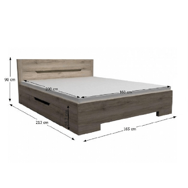 Manželská posteľ 160 cm Brono DA 26