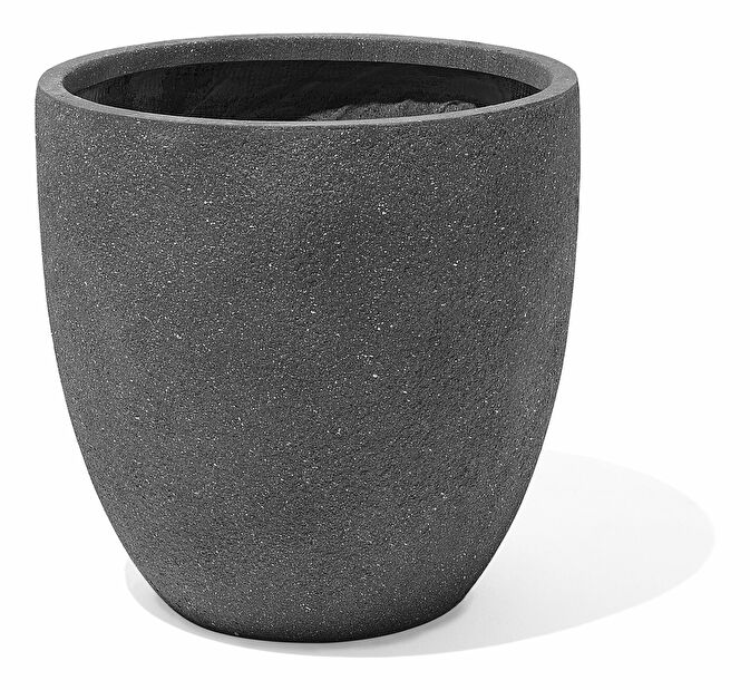 Set 3 ks. kvetináčov KERMAN (keramika) (čierna)