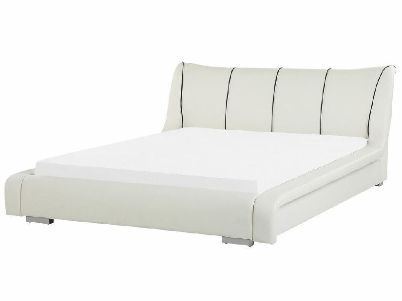 Manželská posteľ 180 cm NICE (s roštom) (biela)