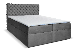Jednolôžková posteľ Boxspring 120 cm Orimis (sivá)