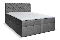 Manželská posteľ Boxspring 180 cm Orimis (sivá) (s matracom)
