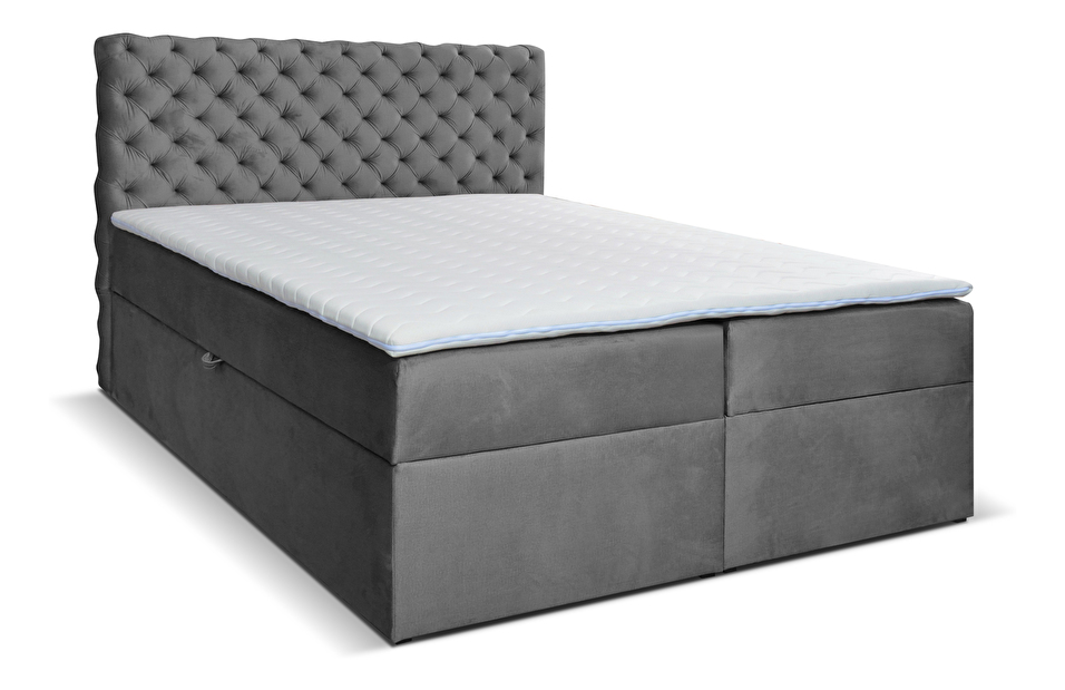 Jednolôžková posteľ Boxspring 120 cm Orimis (sivá)
