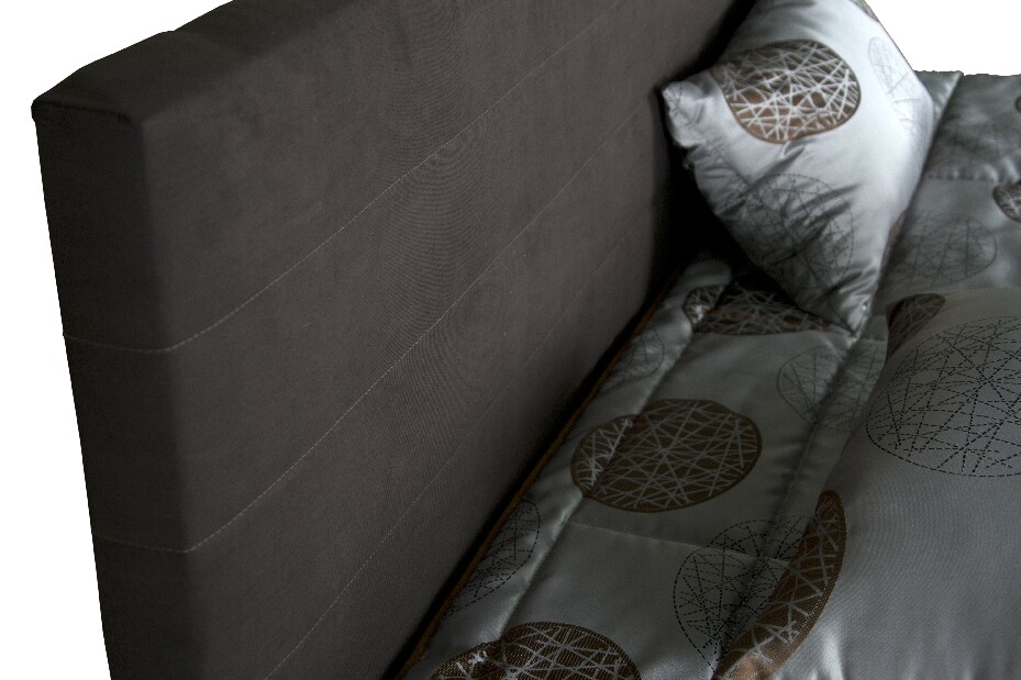 Manželská posteľ 180 cm Blanár Mirka (tmavosivá) (s roštom a matracom NELLY PLUS) *bazár