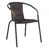 Záhradná stolička Durley (hnedá + čierna)