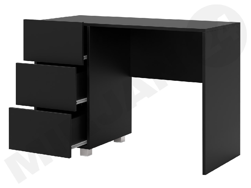 Písací stôl Mirjan Brenali Mirjan BR08 (čierna + čierny lesk)