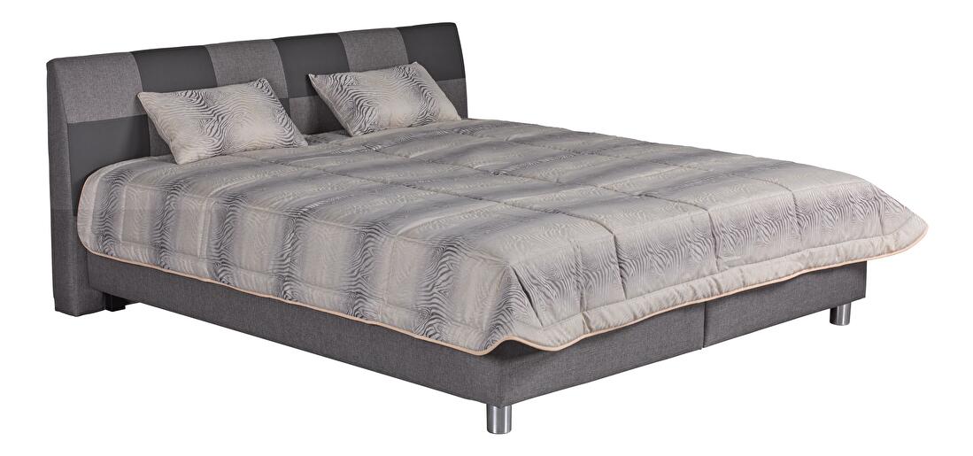 Manželská posteľ 180 cm Blanár Nice (sivá + vzor Baleri 784-12) (s roštom a matracom Ivana)
