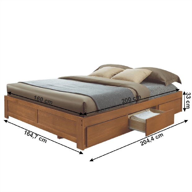 Manželská posteľ 160 cm Sirina 