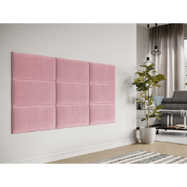 Čalúnený panel (2 ks) Pag 60x30 cm (ružová) *výpredaj