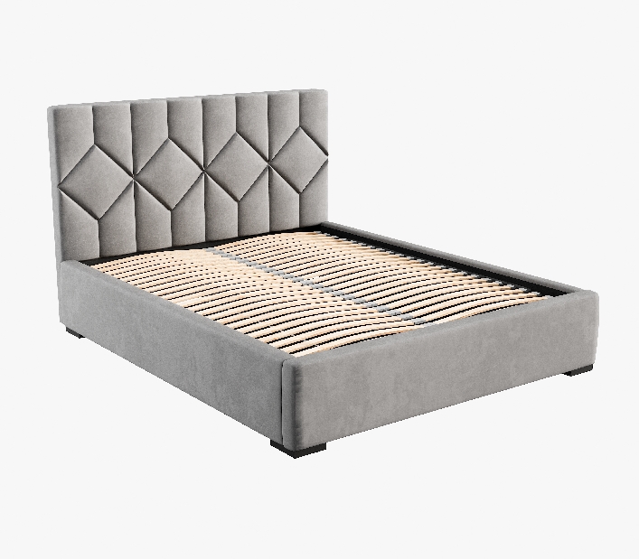 Čalúnená posteľ 140x200 cm Veggie (sivohnedá)
