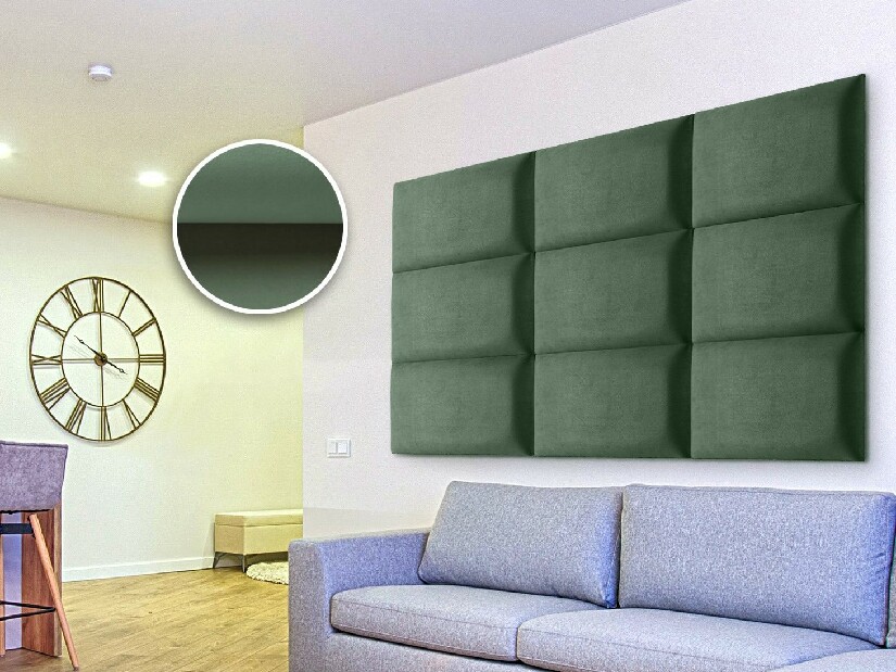 Čalúnený panel Soundless 40x30 cm (zelená)