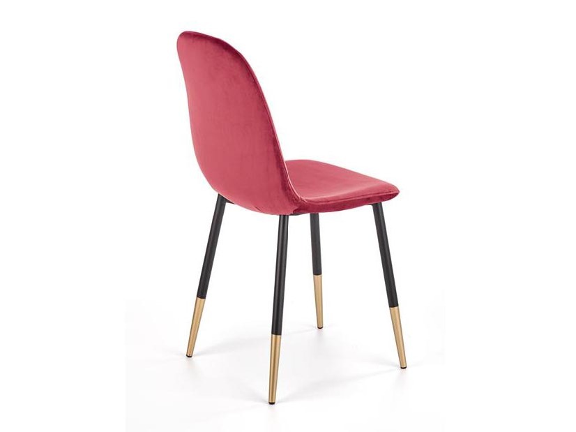 Jedálenská stolička Kuh (červená + zlatá)
