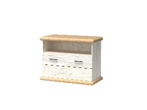 TV stolík/skrinka Kenny 12 (craft biely + craft zlatý)
