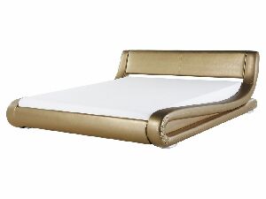 Manželská posteľ 160 cm AVENUE (s roštom) (zlatá)