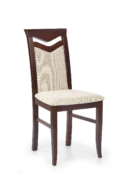 Jedálenská stolička Sírius (orech tmavý + béžová) *výpredaj